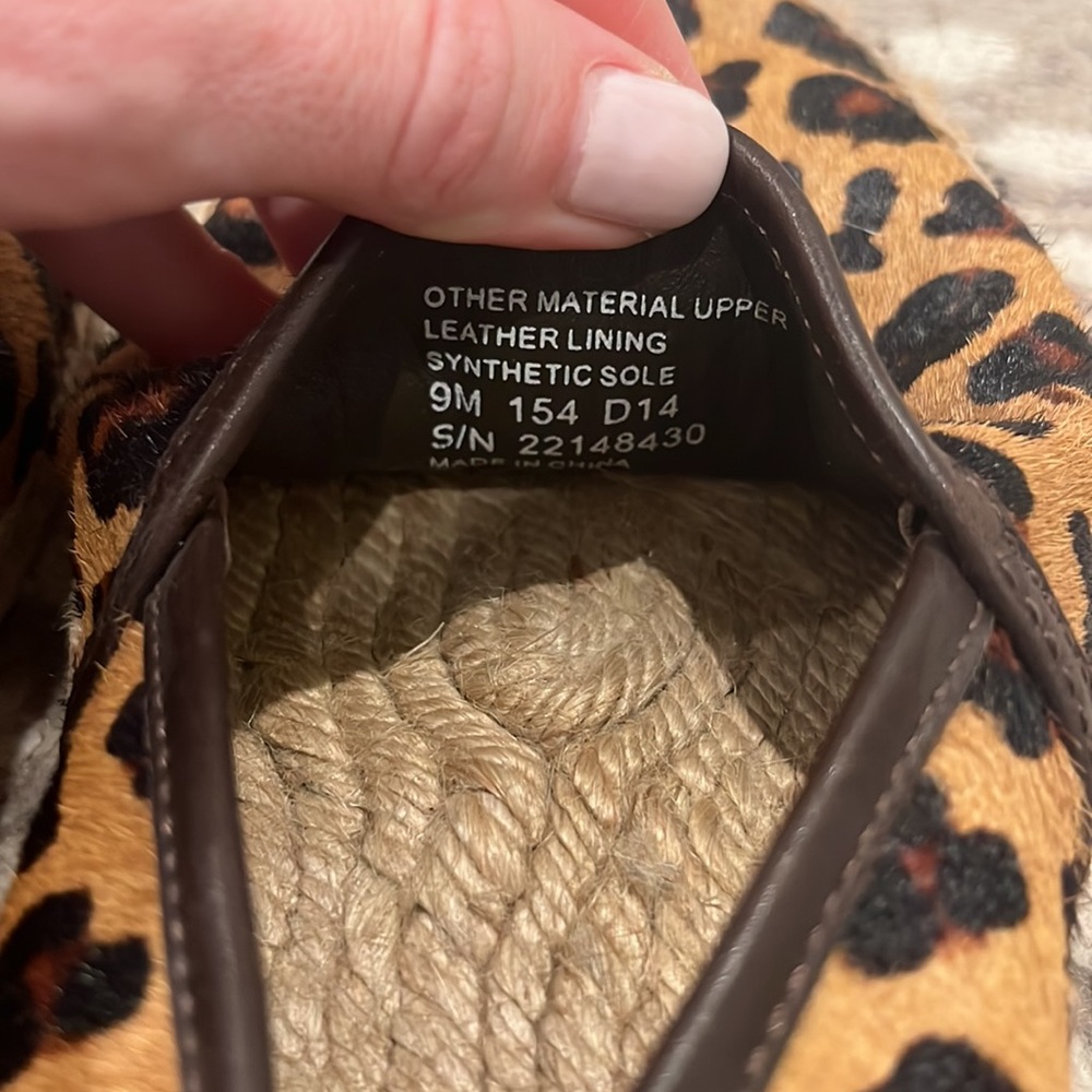 Tory Burch Leopard Print Espadrille Flats - Brown Black - Picture 3 of 4